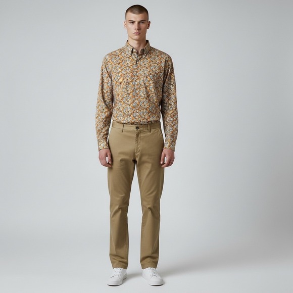 J.Crew Other - J.Crew Secret Wash Slim Fit Floral Button Down Shirt Orange Purple Large Pocket